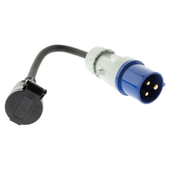 Adaptateur caravane femelle 16a en male cee17 - zenitech