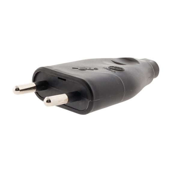 Fiche 1 prise mâle 6A Noire - ZENITECH