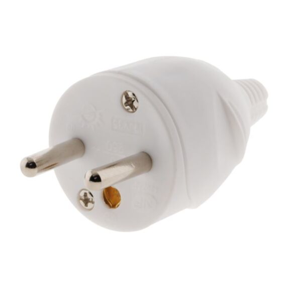 Fiche 1 prise mâle 16a 2P+T blanc - ZENITECH