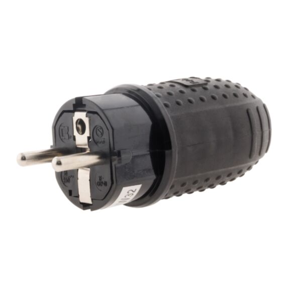 Fiche 1 prise mâle 16a 2P+T caoutchouc