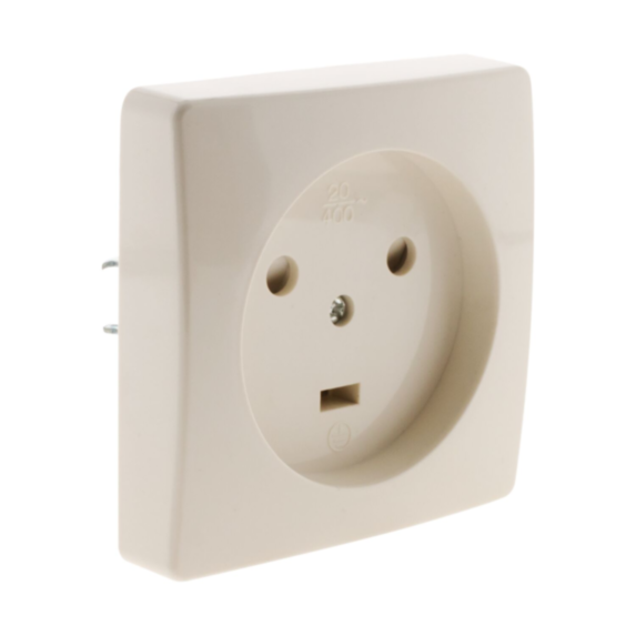 Prise à Encastrer 20A 2 Prises+T - ZENITECH