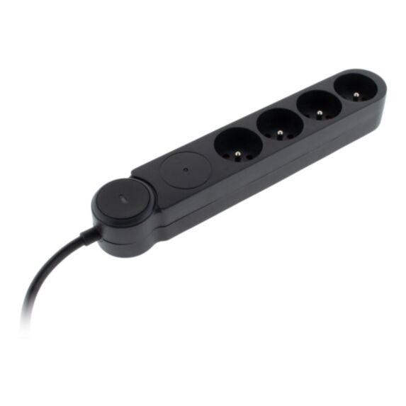 Bloc parafoudre 4x16A + interrupteur 1,4 m 3G1,0 noir - ZENITECH