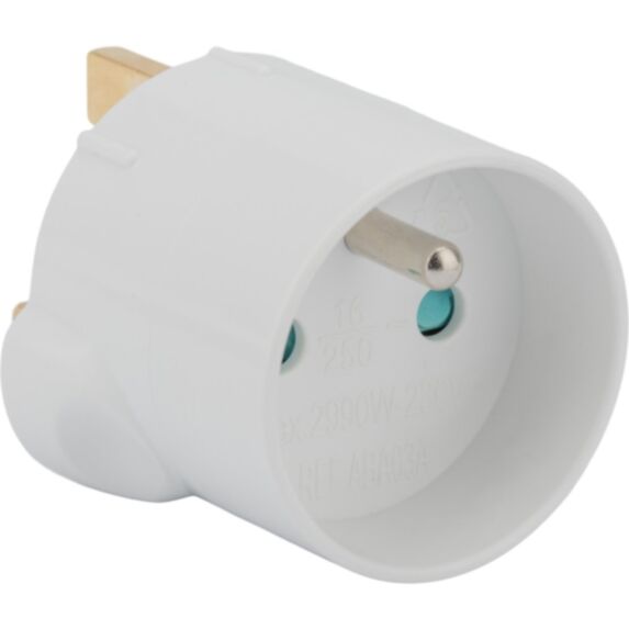 Adaptateur France/Royaume Uni blanc - ZENITECH