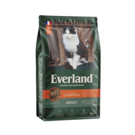 Croquettes pour chat adulte saveur canard - EVERLAND