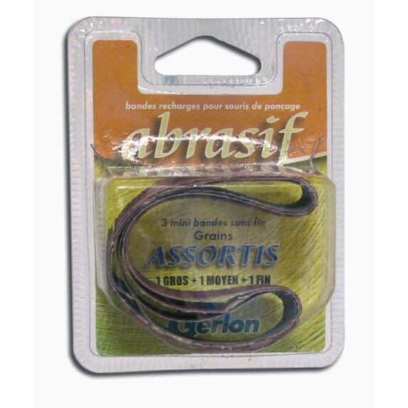 bandes panachées corindon x3 pour souris de poncage