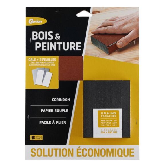 Lot corindon panaché 3x230x280+cale GERLON