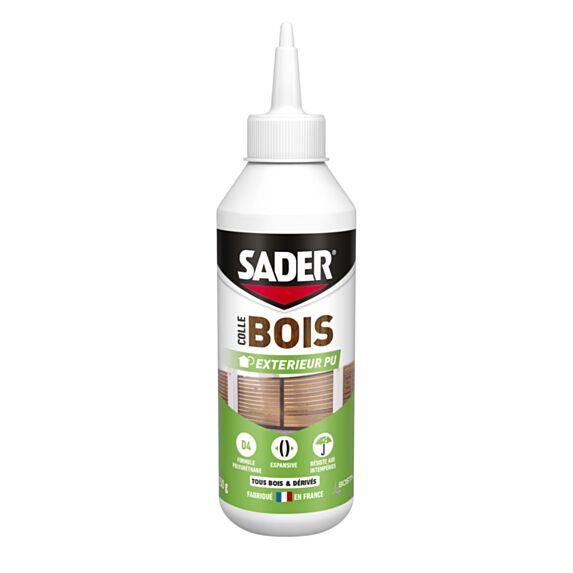 Colle à bois extérieur incolore 250g - SADER