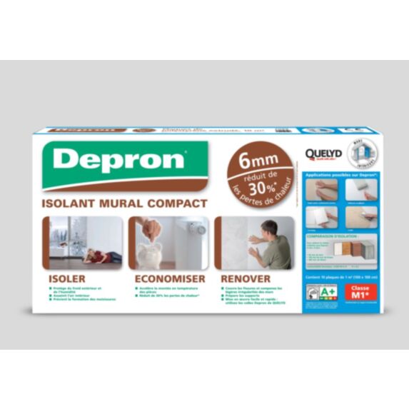 Isolant mural Compact Depron polystyrène 100cmx100cm 6mm blanc