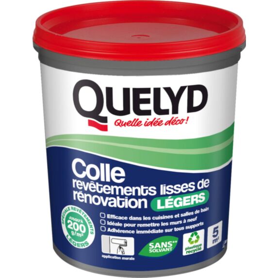 Colle Revêtements lisses de rénovation légers 1kg - QUELYD
