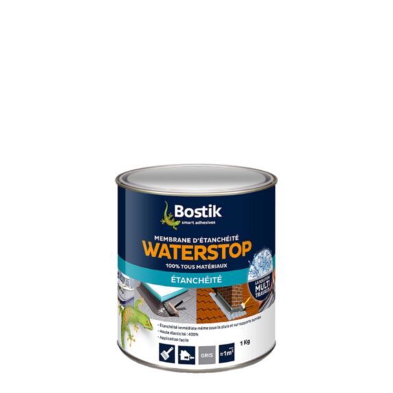 Membrane d'étanchéité Waterstop gris multi-Travaux 1kg - BOSTIK