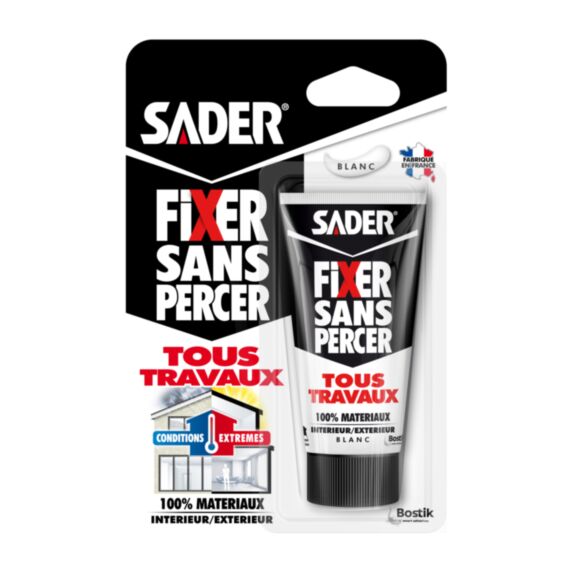 Colle Fixer Sans Percer Tous Travaux Blanc Tube 50G - SADER