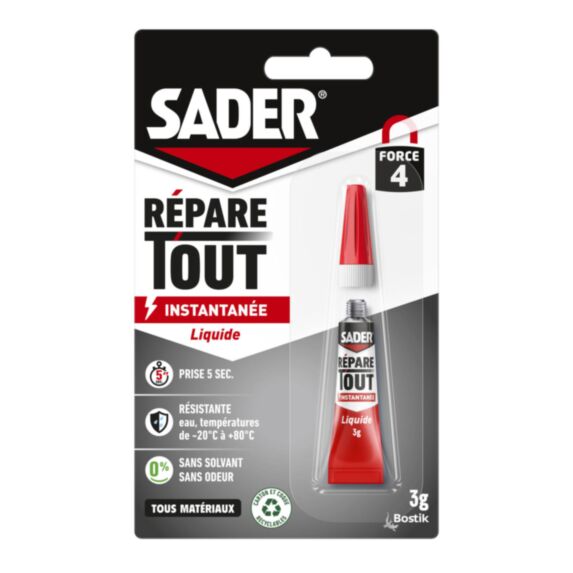 Colle Forte Répare Tout Instantanée Liquide 3g - SADER