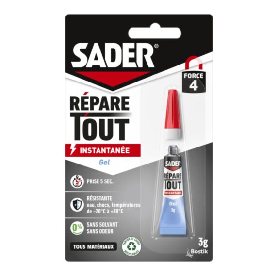 Colle Forte Répare Tout Instantanée Gel 3g - SADER