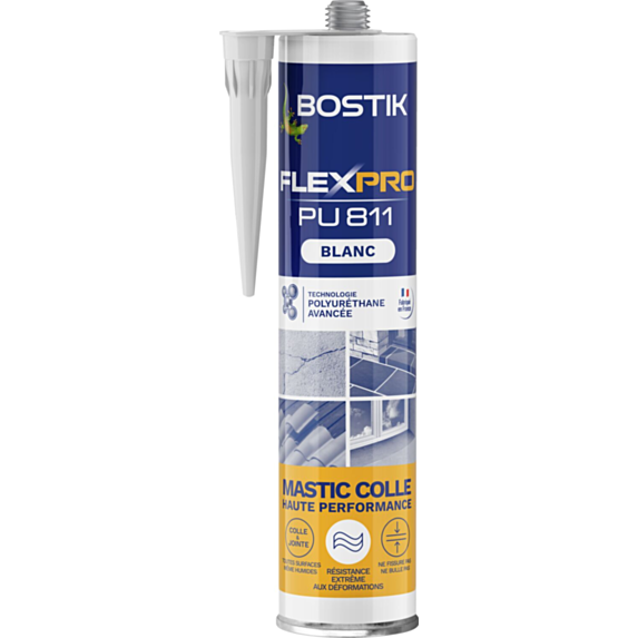 Mastic-colle étanchéite 300 ml blanc