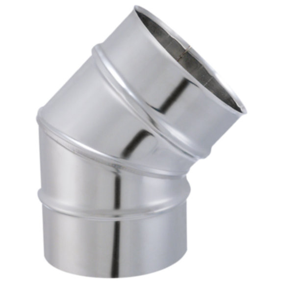 Coude secteur 45° tyral Inox 304 Ø125mm - JONCOUX