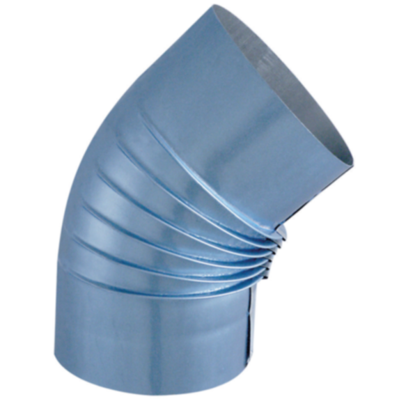 Coude plissé aluminié 45° Polyfeu Ø153mm - JONCOUX