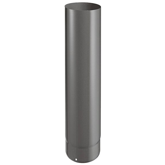 Tuyau raccordement 100cm émail 0,7mm noir mat Ø125mm - JONCOUX