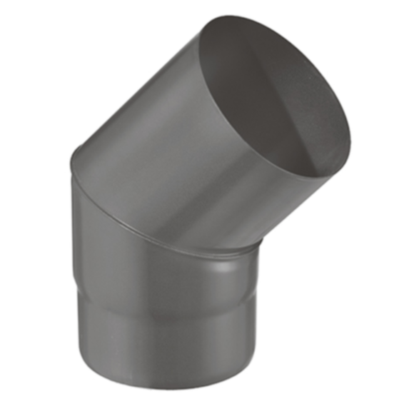 Coude 45° émail 0,7mm noir mat Ø150mm - JONCOUX