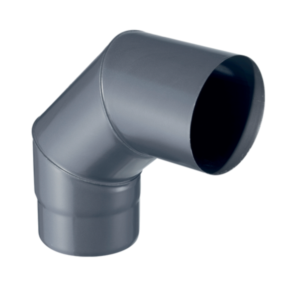 Coude 90° émail 0,7mm noir mat Ø125mm - JONCOUX