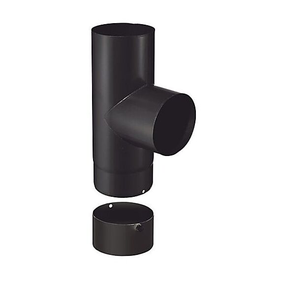 T90°+ Tampon émail 0,7mm noir mat Ø125mm - JONCOUX