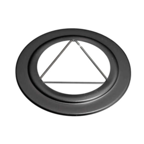 Rosace émail noir Ø80mm - JONCOUX