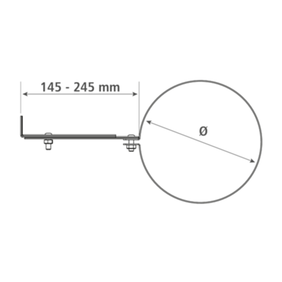 Collier suspension émail 0,7mm noir Ø80mm - JONCOUX