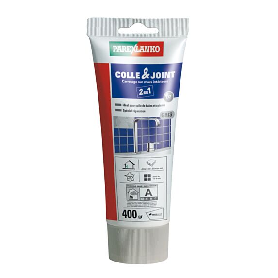 Colle & joint carrelage en pâte gris 400g - PAREXLANKO