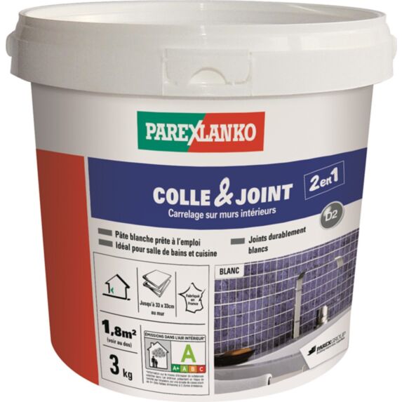 Colle & joint carrelage en pâte blanc - PAREXLANKO