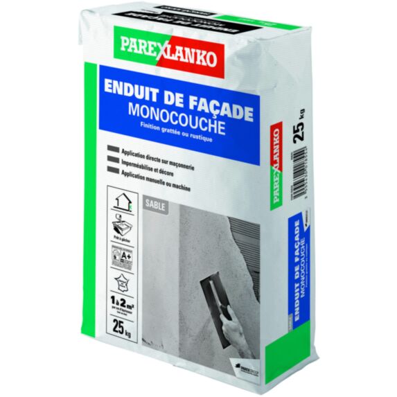 Enduit de façade monocouche sable 25kg - PAREXLANKO