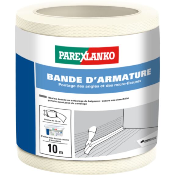 Bande enduit plaque de plâtre d'armature 10m - PAREXLANKO