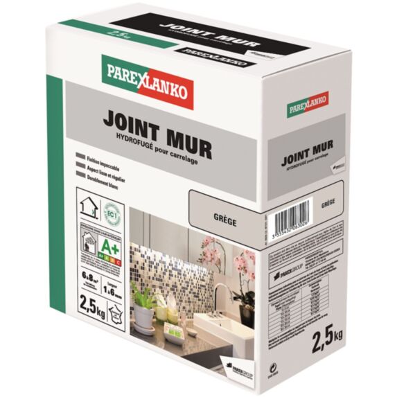 Joint de carrelage mural coloris grège 2,5 kg - PAREXLANKO