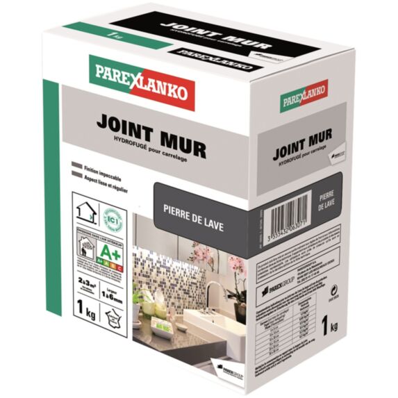 Joint de carrelage mur & plan de travail pierre de lave - PAREXLANKO