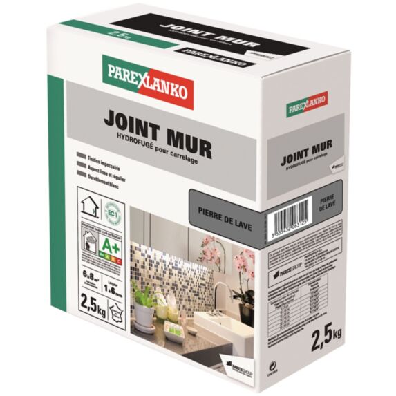 Joint de carrelage mur & plan de travail pierre de lave - PAREXLANKO