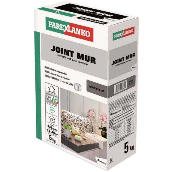 Joint de carrelage mural coloris pierre de lave 5 kg - PAREXLANKO