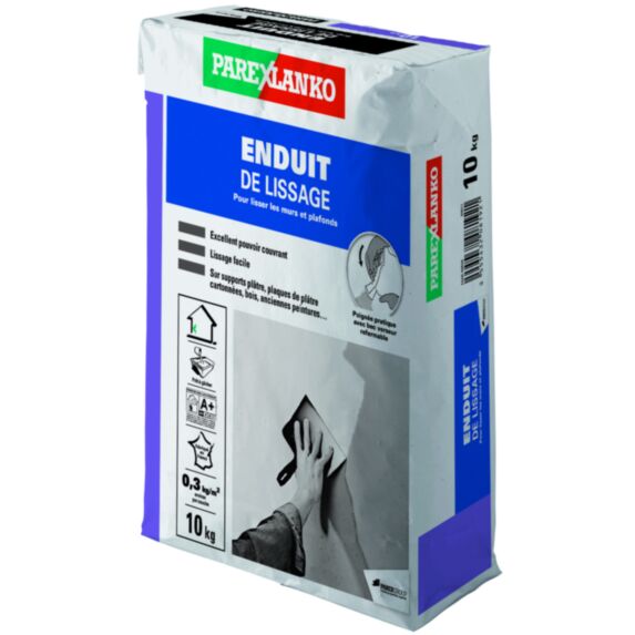 Enduit de lissage mural intérieur 10kg - PAREXLANKO