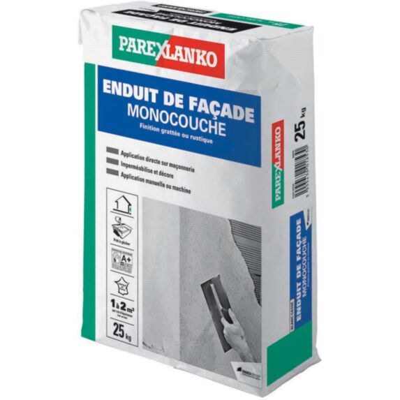 Enduit façade monocouche sable jaune J40 25kg - PAREXLANKO