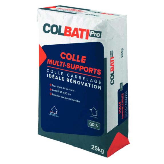 Colle carrelage multisupport C2 gris - COLBATIPRO