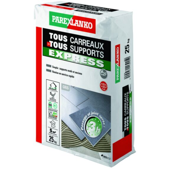 Colle carrelage tous carreaux tous supports express - PAREXLANKO