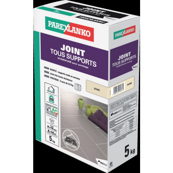 Joint de carrelage Tous Supports dune 5kg - PAREXLANKO