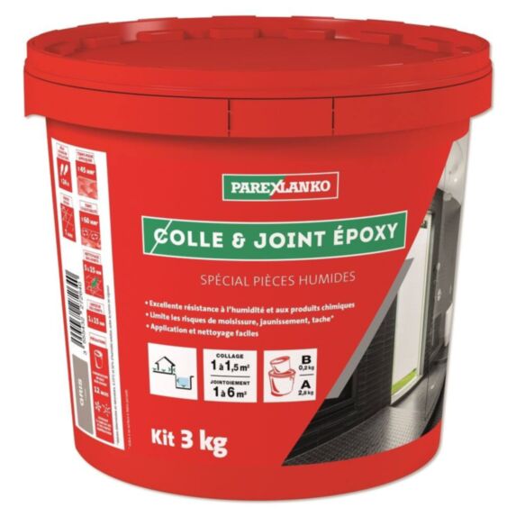 Colle & joint époxy gris 3kg - PAREXLANKO