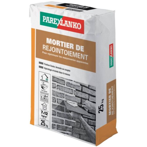Mortier de rejointoiement blanc cassé 25kg - PAREXLANKO
