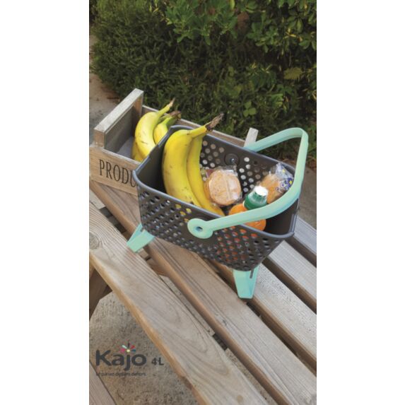 Panier kajo 4l vert/pastel