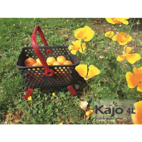 Panier Kajo 4L Gris / Cerise - POUSS VERT