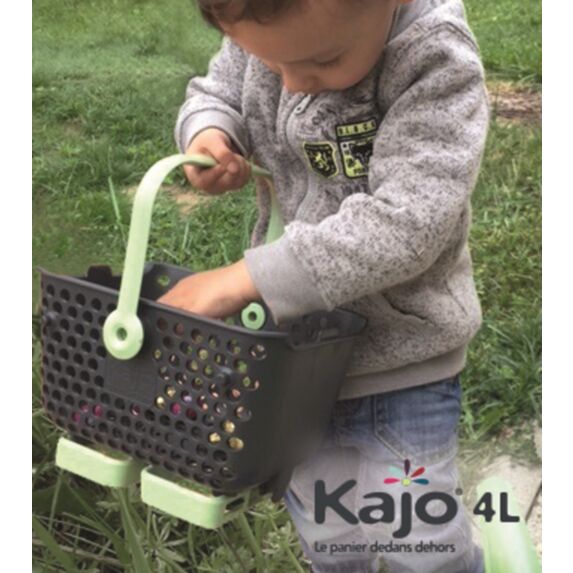 Panier Kajo 4L Gris / Tilleul - POUSS VERT