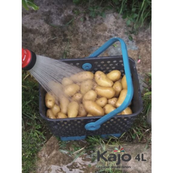 Panier Kajo 4L Gris / Turquoise - POUSS VERT