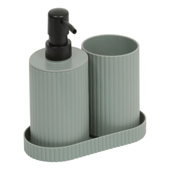 Set accessoires à poser 3 pièces PP vert - 5FIVE