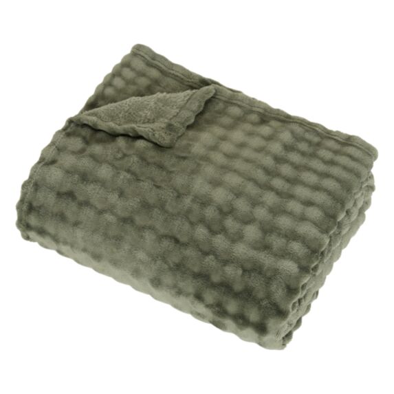 Plaid Zephy kaki 180x230 - ATMOSPHERA