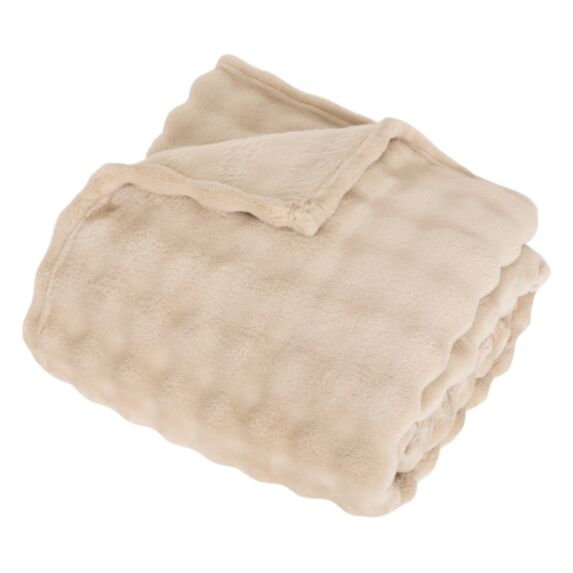 Plaid Zephy lin 125x150 beige - ATMOSPHERA