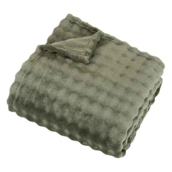 Plaid Zephy kaki 125x150cm - ATMOSPHERA