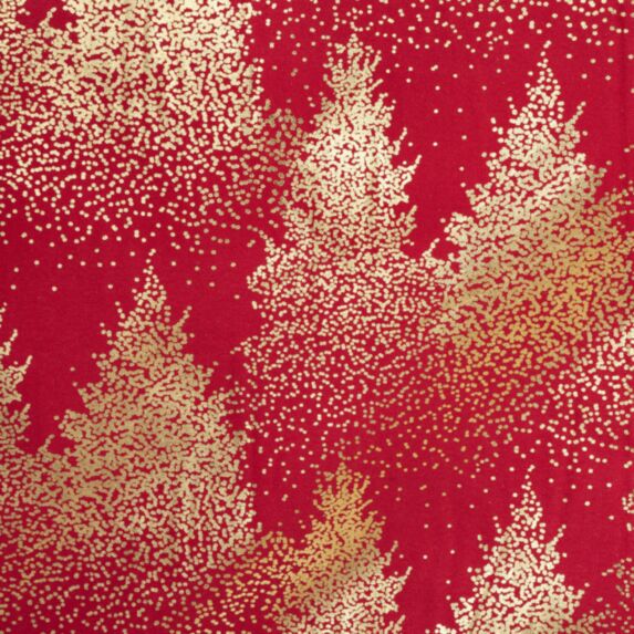 Nappe Sapin Rouge/Or 140x240cm